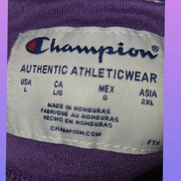 Champion Authentic Athleticwear Women's Lavender Crewneck Sweater - Picture 3 of 4